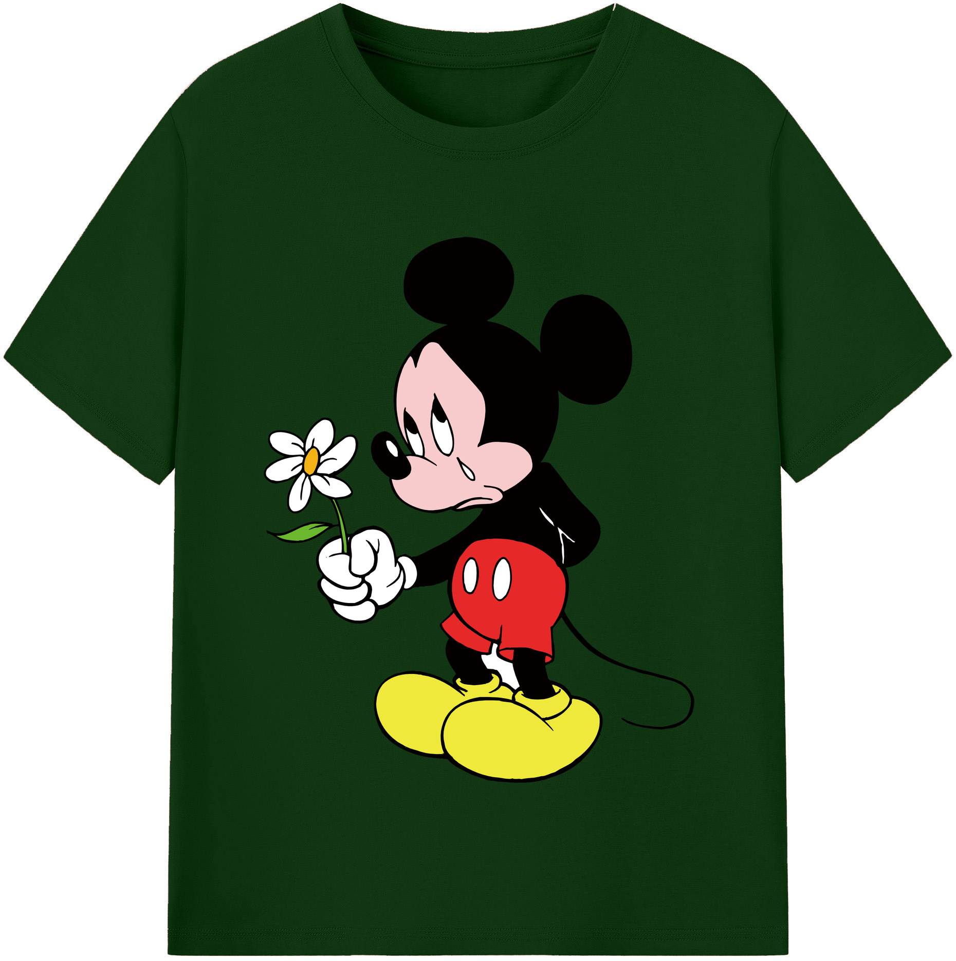 （画像用） ミッキーマウス Mickey Mouse 綿100％半袖Tシャツ（フロントプリント）